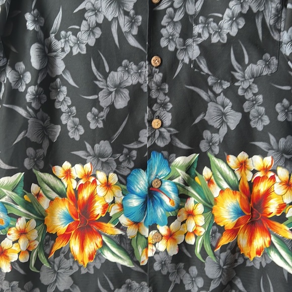 Good Vibes Vintage Surf Hawaiian Floral Shirt - Picture 2 of 7